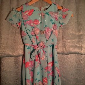Blue butterfly dress